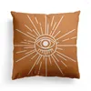 Chair Covers Fashion Orange Geometric Pillow Cover Flower Printed Peach Skin Velvet Home Cushion 43BLSJSTB01