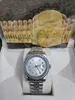 Con caja original de moda de lujo Modos de alta calidad 8K Silver Diamond Dial Bisel 18038 Automatic Mens Watch 202365