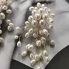 Boucles d'oreilles MENGJIQIAO 2023 coréen Vintage perle feux d'artifice fleur exagérer pour les femmes étudiants mode élégant fête bijoux