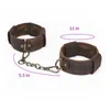 Beauty Items Top A Cowhide sexy Handcuffs Restraints SM Bondage Adjustable Ankle Cuffs BDSM Fetish Slave Cross Wrist Toy For Couples