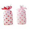 Gift Wrap Valentine's Day Heart Bags Set Of 50 Cookies Treat Candy Wrapping Bag 53CA