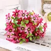 Decorative Flowers Artificial Vintage Silk Rose Orchid Bouquet Realistic Texture Bride Holding Fake Home Wedding Decoration