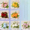 Decorative Flowers Latest Bouquet Artificial Ball Chrysanthemum Butterfly DIY Pink Embroidered Silk Flower Family Garden