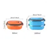 Dinnerware Sets Portable Rectangular Lunch Box Stainless Steel Insulated Storage Container Outdoor Camping Picnic Gass