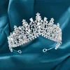 Festliche Strass Kristall Krone Halskette Ohrringe Set Kragen Tiara Anhänger voller Diamant Kragen Kette Fee Mädchen Halsband Braut Hochzeit Zubehör XL002024