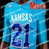 American College Football Wear Kansas Jayhawks 2021 Throwback-Inspired Homecoming NCAA College Football Jersey JALON DANIELS VELTON GARDNER KWAMIE LASSITER II K