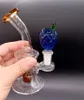 Mini Glass Bowl Male Joint Handle Hacka Gliding Blue Pineapple Shaped Bowl Piece Pipe Bowl Rökningstillbehör för vattenrör Vattenrör