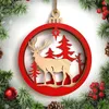 Kerstdecoraties Tree hangers ornamenten houten elanden boze tags 2023 deocraties voor thuisjaar Noel Navidad decor