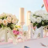 Flores decorativas Buquê de noiva Casamento artificial de flores de rosas com fitas para a noiva Igreja