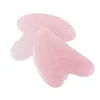 Rolo facial Gua Sha ferramenta de massagem rosa quartzo máscara de olho conjunto de presente cristal natural raspagem facial queixo massageador corporal legal relaxante pedra de cura127