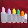 Bottiglia di plastica da 5 ml 10 ml 15 ml 20 ml 30 ml 50 ml con tappo ad ago Bottiglia vuota con contagocce Ecig Tappo a prova di bambino