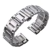 Solid 316L Stainless Steel Watchbands Silver 18mm 20mm 22mm Metal Watch Band Strap Wrist Watches Bracelet CJ191225238K