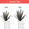 Garden Decorations DIY Metal Artificial Tequila Rustic 9 Leaves Agave Plant Sculpture Yard Art Statue Outdoor Tuin Home Decoration