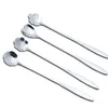 Flatware Sets Japanese Creative Stainless Steel Flower Spoon Rose Heart-shaped Cosmos Stirring Coffee Sugar