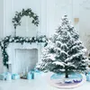 Christmas Decorations Tree Skirt Mat Xmas Trees Base Cover With LED Lighting Household Shop Office Floor