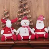 Kerstdecoraties Strongwell Festival Leveringen ornamenten stoffen zittende houding Santa Claus Sneeuwman Deer pop scene Decoratie ornament