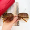 Desinger Wire C Sunglasses Men And Women Carter Luxury Stylish Rimless Sun Glasses Cool Decoration Oversized Shades Eyewear2651