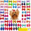 Mode Chien Arcs Diamant Dot Style Chien Accessoires Petit Chien Chat Noeud Papillon Chat Arcs Noeuds Papillon Ornements 100 pcs