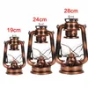 Table Lamps 19/25/28cm Iron Antique Bronze Oil Kerosene Lamp Portable Lantern Retro Outdoor Camping Vintage Lights Home Chrismas Decor