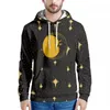 Erkekler Sıradan Gömlek Göz Ay Gizemli Tasarım Baskı Lüks Hawaiian Polinezya Tarzı Sweatshirt Uzun Kollu Hoodie İnce Erkekler