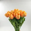 Fleurs décoratives 2 pièces/lot tulipes en PU, décorations de mariage artificielles au toucher réel, Mini tulipe pour couronnes de maison