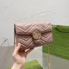 Mini Marmont Telefoon Tassen designer tassen luxe crossbody schouder ketting tas vrouw portemonnees bakken Rits Zak Leer 6 kleuren 5A