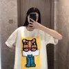 Tasarımcı Erkekler Tişört Tiger Mektupları Tasarım Giysileri Plus Boyut S-5XL Gevşek Klasik Giyim Yaz Tees Crew Boyun Tops