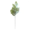 Декоративные цветы 34,5 см искусственной серебряной личины хризантемы Фальшивая фальшивка на зеленый растение свадебное украшение
