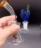 Mini Glass Bowl Male Joint Handle Hacka Gliding Blue Pineapple Shaped Bowl Piece Pipe Bowl Rökningstillbehör för vattenrör Vattenrör