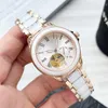 Дамские часы Hollow Watchs Автоматические механические часы 30 -мм модные наручные часы Деловые наручные часы нержавеющая сталь кожаный ремешок Montre de Luxe