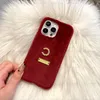 Lüks Pearl C Telefon Vaka Tasarımcısı Altın Marka Mektubu Moda Kırmızı Yün Kabuk Kılıfları İPhone 14 Pro Max Plus 13 12 11 Şok geçirmez Kapak
