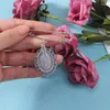 Broşlar Düğün Buket Po Charm DIY Pin Yapma Dantel Çerçeve Oval Cam Cabochon Pimleri Kolye ile