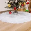 Décorations de Noël 2023 Jupe d'arbre en peluche blanche ornements de vacances européens et américains