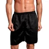 Męska odzież snu Summer Casual Shorts Men Home Home Satin Silk Pajama Homme Sleep Bottoms Man Soft Pajama Nocne odzież pielęgnacja odzieży domowej odzież domowa