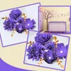 Fleurs décoratives faites à la main violet Rose feuilles de papier bricolage ensemble pour fête mariage décors décorations pépinière mur déco tutoriels vidéo