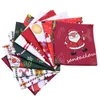 Tessuto per indumenti 10 pezzi Natale Babbo Natale stampato in cotone da cucire per patchwork cucito decorazioni in materiale fatto a mano fai-da-te