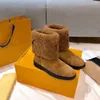 SAPATOS L01 designer top versão puro feito à mão personalizado 2020 novo 1L casa senhoras botas de neve quentes de cano médio