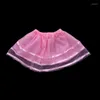 Stage Wear Elastic Festival Ballet Dance Children's Short Tulle Skirt Wedding Birthday Party Christmas Holiday Decoration 2- 8 Years