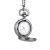 Pocket Watches Quartz Watch Alloy Chain Hollow Out Flower Flip Cover Vintage Pendant for Women B99