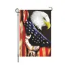 Double Sided 4th of July Patriotic Garden Flag Firework USA America House Yard Flags Outdoor Indoor Holiday Banner Memorial Independence Day Decorations 12x18inch