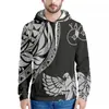 Men's Casual Shirts Luxury Polynesian Style Graphic Design Printed Hawaiian Sweatshirt Long Sleeve Fashion Hoodie Slim Men's Fall/Winter