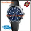 100% ORIGINAL JAPAN MOVEMENT DROP New HB1512803 HB1512804 HB1512885 HB1512931 Blue Black strap Designer Mens Watch286N