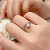 Wedding Rings Super Flash Sterling Silver Galaxy Diamond Ring Female Classic Niche Design Bright Irregular Cross