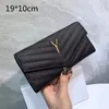 portafoglio di design donna portafogli da uomo borsa lunga portamonete mini porta carte pochette moda pochette con cerniera scomparto per note vera pelle nero 5A