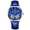 Wristwatches 2023 Nwe GUANQIN-Business Sports Matching Mechanical Watch Automatic Winding Men's Sapphire Tourbillon Accessories