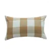 Pillow European Style Plaid Coffee Cover 45x45cm 30x50cm Without Inner Square Rectangle Car Seat Use Covers X114
