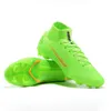 Cleats 축구 신발 축구 신발 축구 부츠 에어 흰색 본드 간신히 녹색 팩 클리트 한정판 클리트는 수은 IX 9 엘리트 청사진 FG 부츠를 확대합니다.