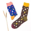 Men's Socks Fashion 21 Colors Mens Happy Crew Unisex Cotton Cute Funny Combed Personality Couple Gift