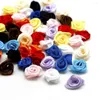 Decorative Flowers Compact Artificial Silk Rosebuds Ribbon Flower Heads Craft Rose Buds Small Multifunctional Embellishments Decoration