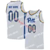 O basquete universitário usa a camisa de basquete personalizada para homens da juventude de Pittsburgh Panthers 11 Jamarius Burton 13 Aidan Fisch 22 Niki Sibande 24 William Jeffress Pit